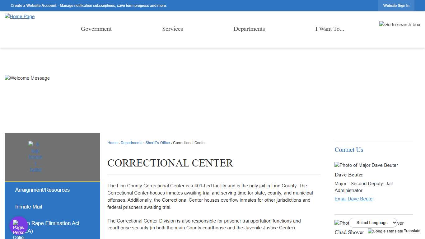 Correctional Center | Linn County, IA - Official Website